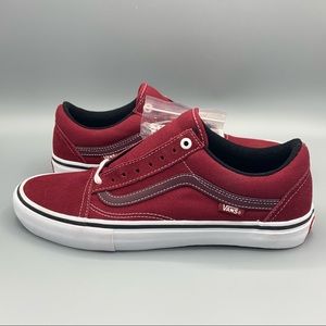 NEW Unisex Vans Old Skool Pro Rumba Red White Shoe